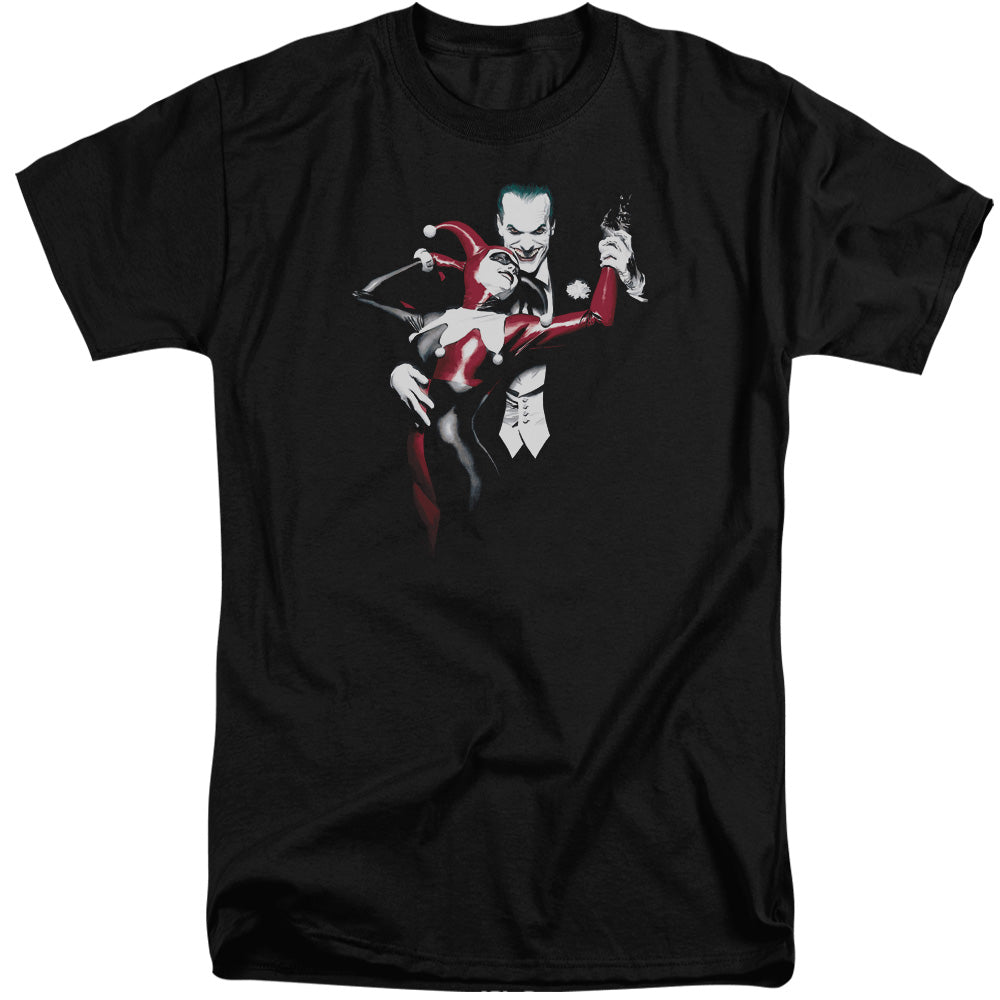 Batman Harley And Joker Mens Tall T Shirt Black