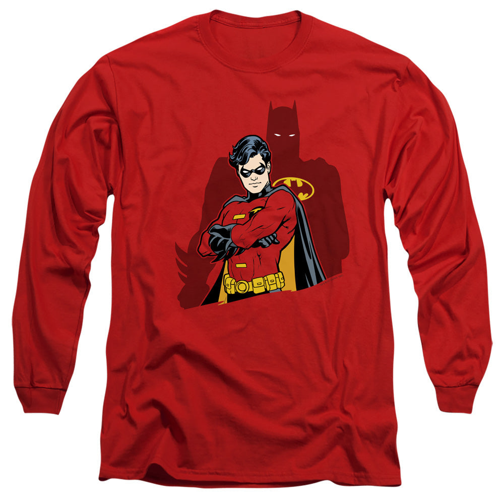 Batman Wingman Mens Long Sleeve Shirt Red