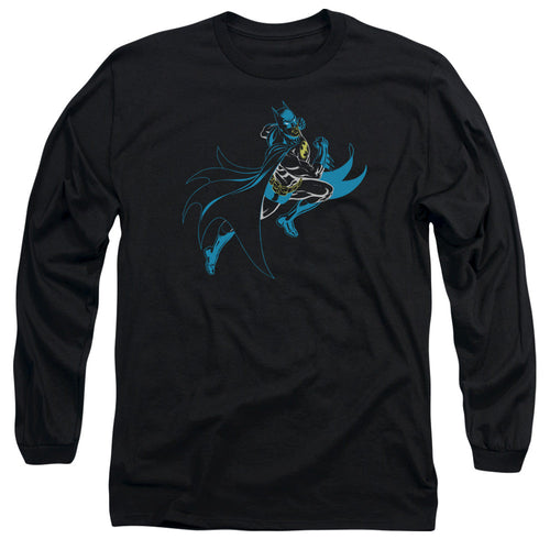 Batman Neon Batman Mens Long Sleeve Shirt Black