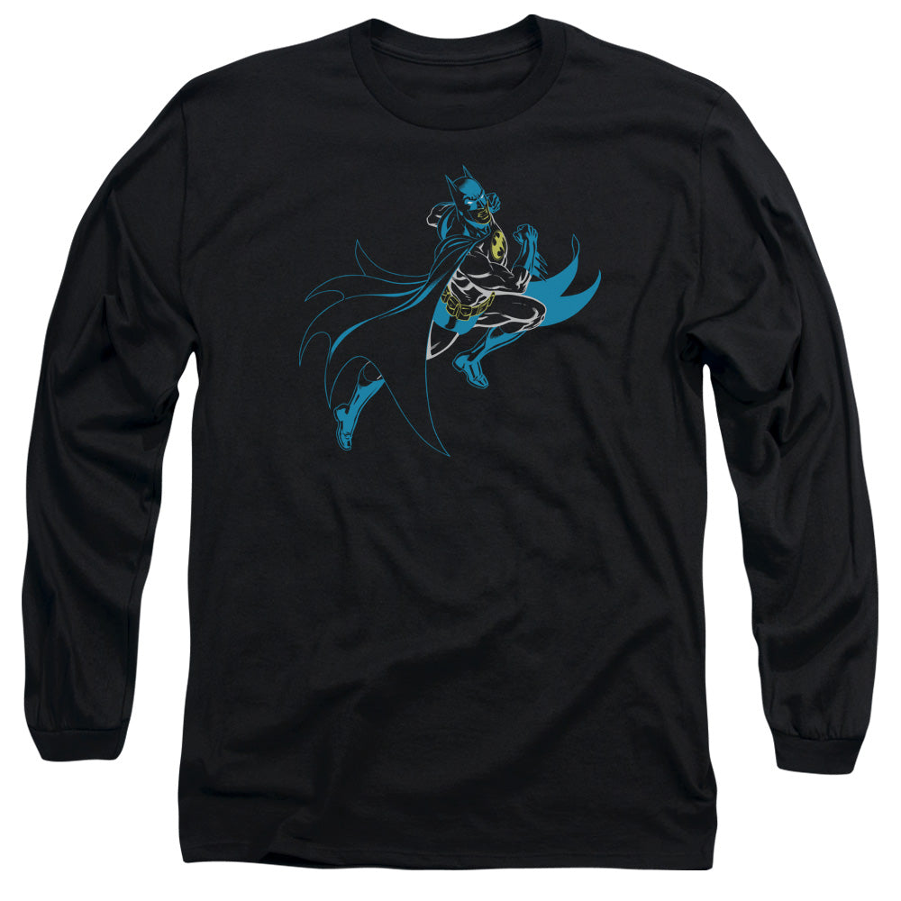 Batman Neon Batman Mens Long Sleeve Shirt Black