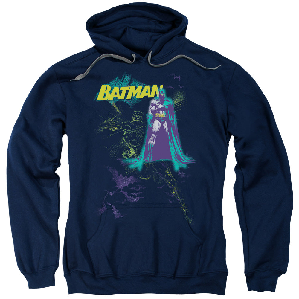 Batman Bat Spray Mens Hoodie Navy Blue
