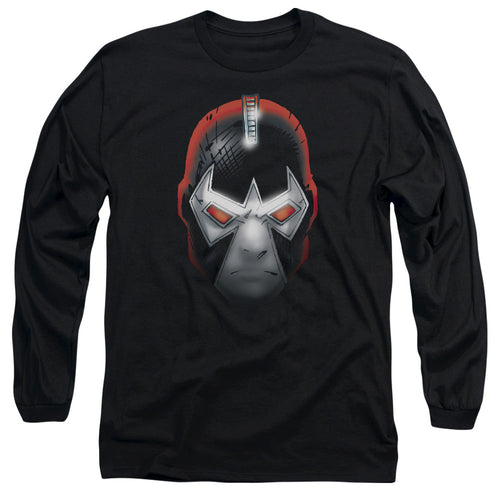 Batman Bane Head Mens Long Sleeve Shirt Black