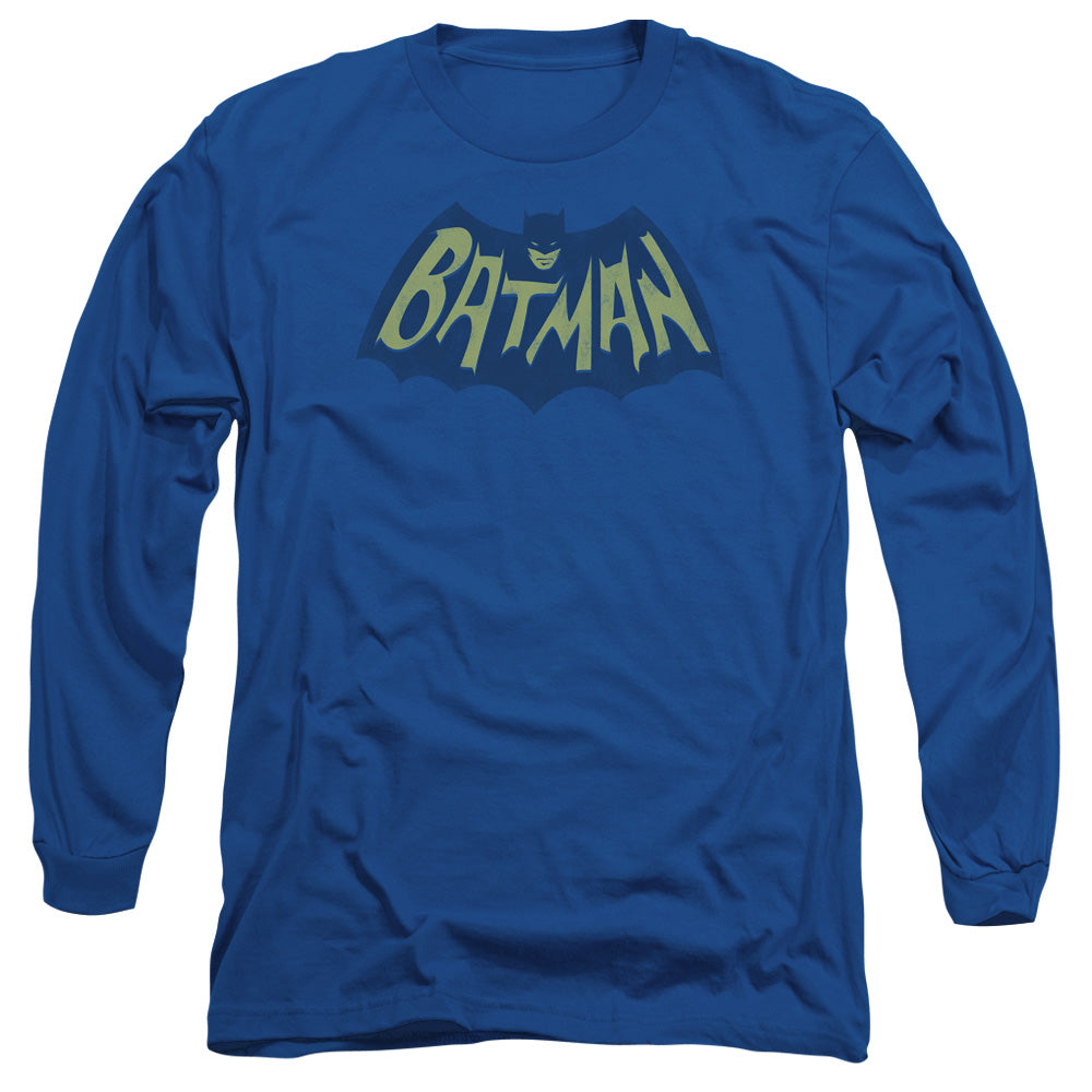 Batman Show Bat Logo Mens Long Sleeve Shirt Royal