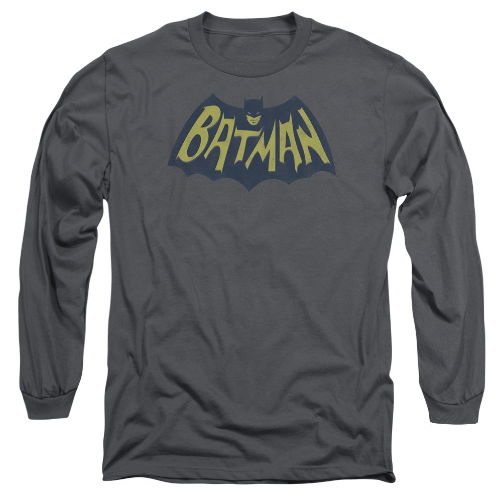 Batman Show Bat Logo Mens Long Sleeve Shirt Charcoal