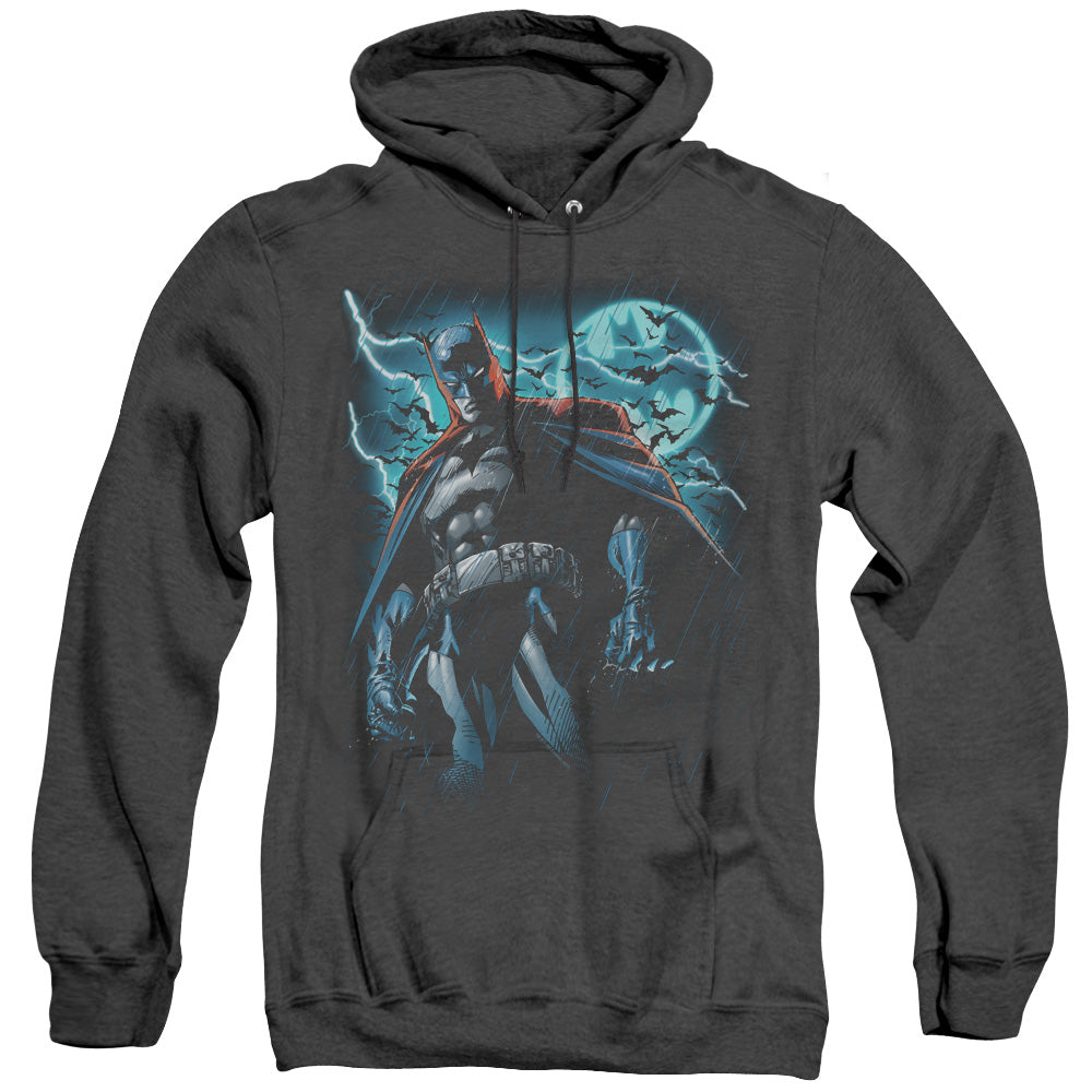Batman Stormy Knight Heather Mens Hoodie Black