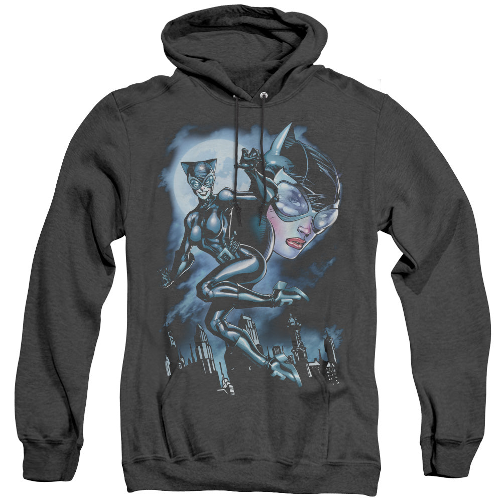 Batman Moonlight Cat Heather Mens Hoodie Black