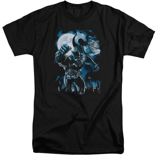 Batman Moonlight Bat Mens Tall T Shirt Black