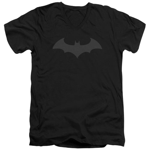 Batman Hush Logo Mens Slim Fit V Neck T Shirt Black