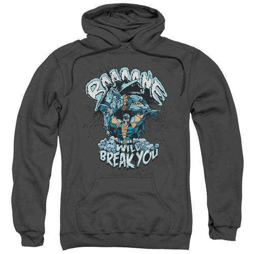 Batman Bane Will Break You Mens Hoodie Charcoal