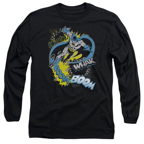 Batman Bat Effects Mens Long Sleeve Shirt Black