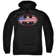 Load image into Gallery viewer, Batman American Flag Oval Mens Hoodie Black

