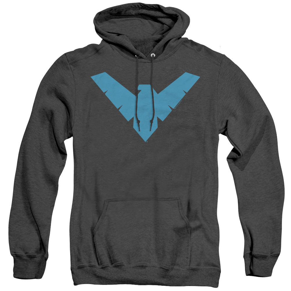 Batman Nightwing Symbol Heather Mens Hoodie Black