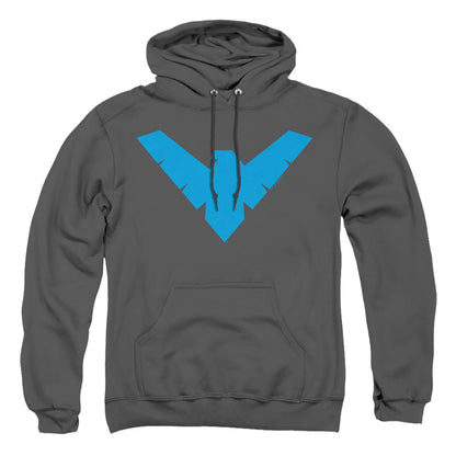 Batman Nightwing Symbol Mens Hoodie Charcoal