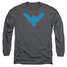 Load image into Gallery viewer, Batman Nightwing Symbol Mens Long Sleeve Shirt Charcoal
