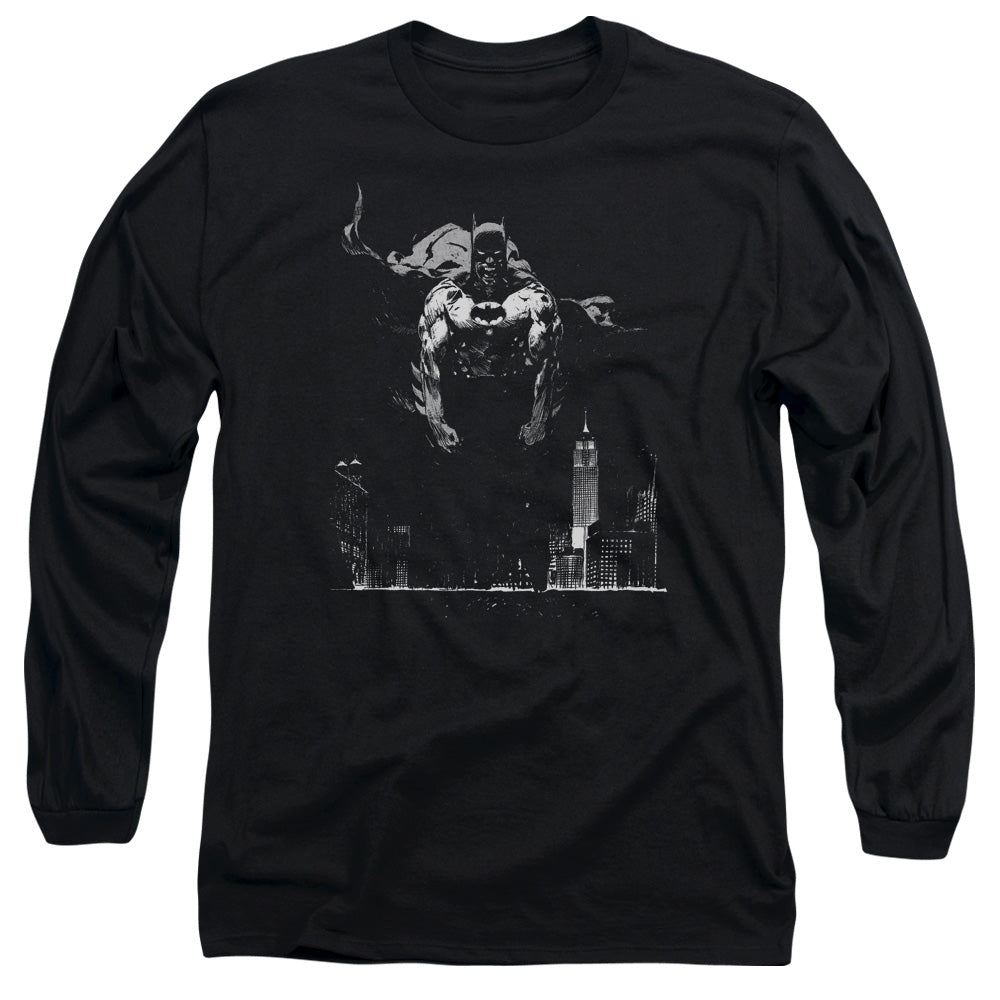 Batman Dirty City Mens Long Sleeve Shirt Black