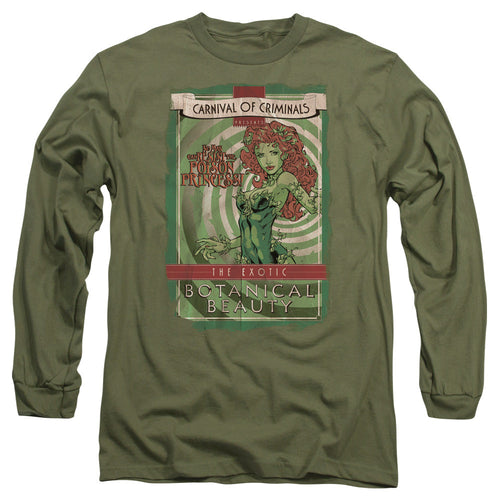 Batman Botanical Beauty Mens Long Sleeve Shirt Military Green