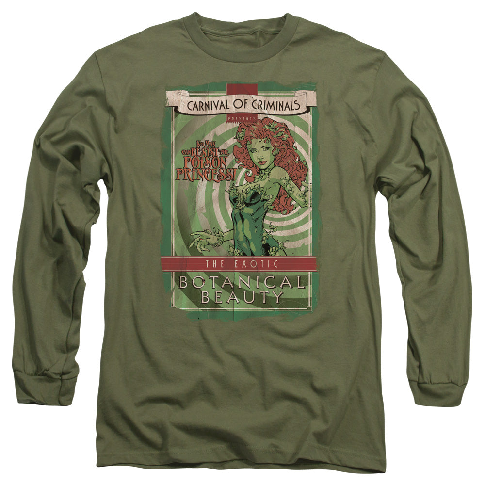 Batman Botanical Beauty Mens Long Sleeve Shirt Military Green