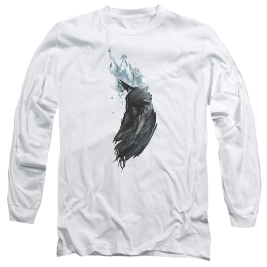 Batman Wash Mens Long Sleeve Shirt White