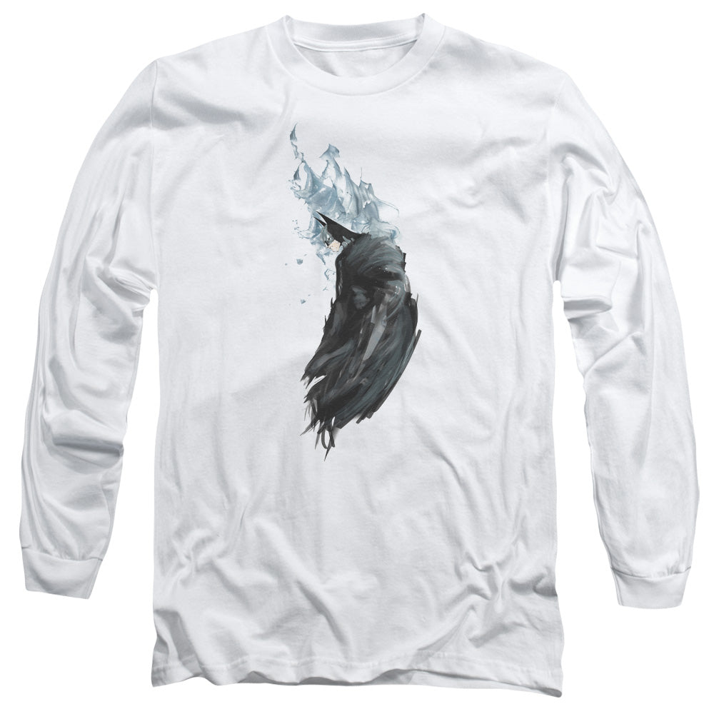 Batman Wash Mens Long Sleeve Shirt White