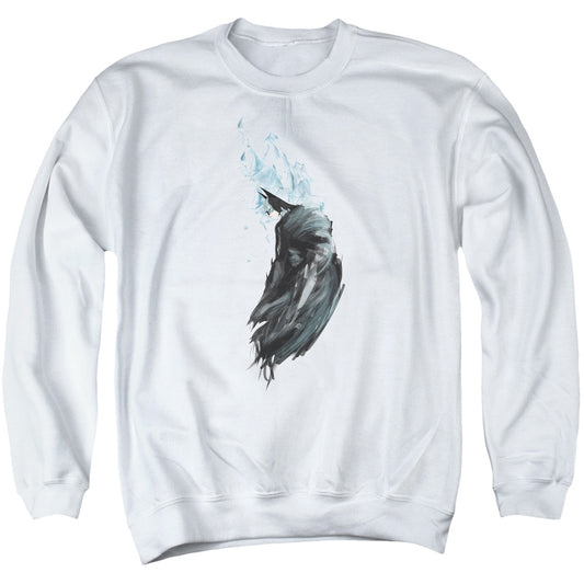 Batman Wash Mens Crewneck Sweatshirt White