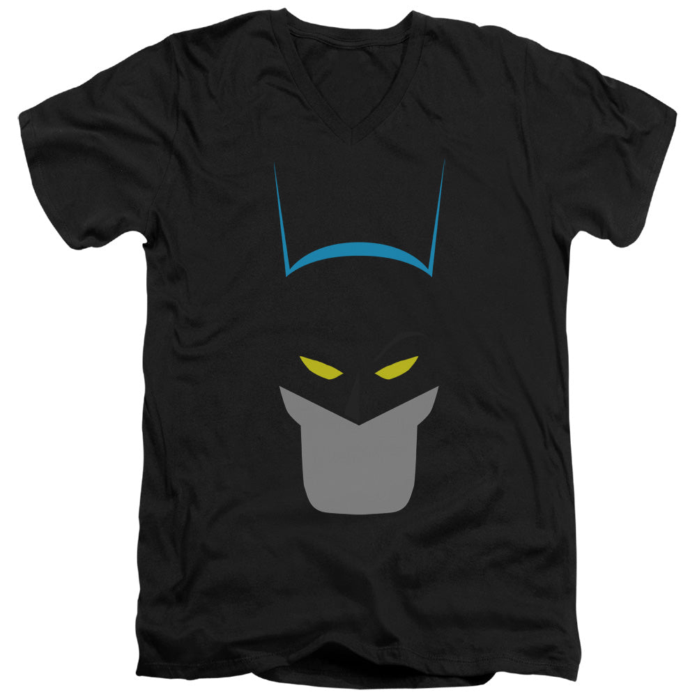 Batman Simplified Mens Slim Fit V Neck T Shirt Black