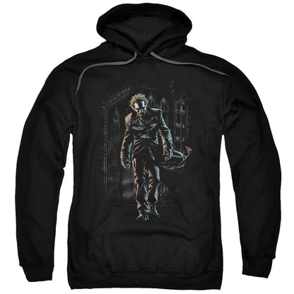 Batman Joker Leaves Arkham Mens Hoodie Black