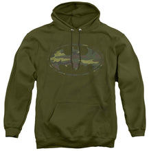 Load image into Gallery viewer, Batman Distressed Camo Shield Mens Hoodie Military Green
