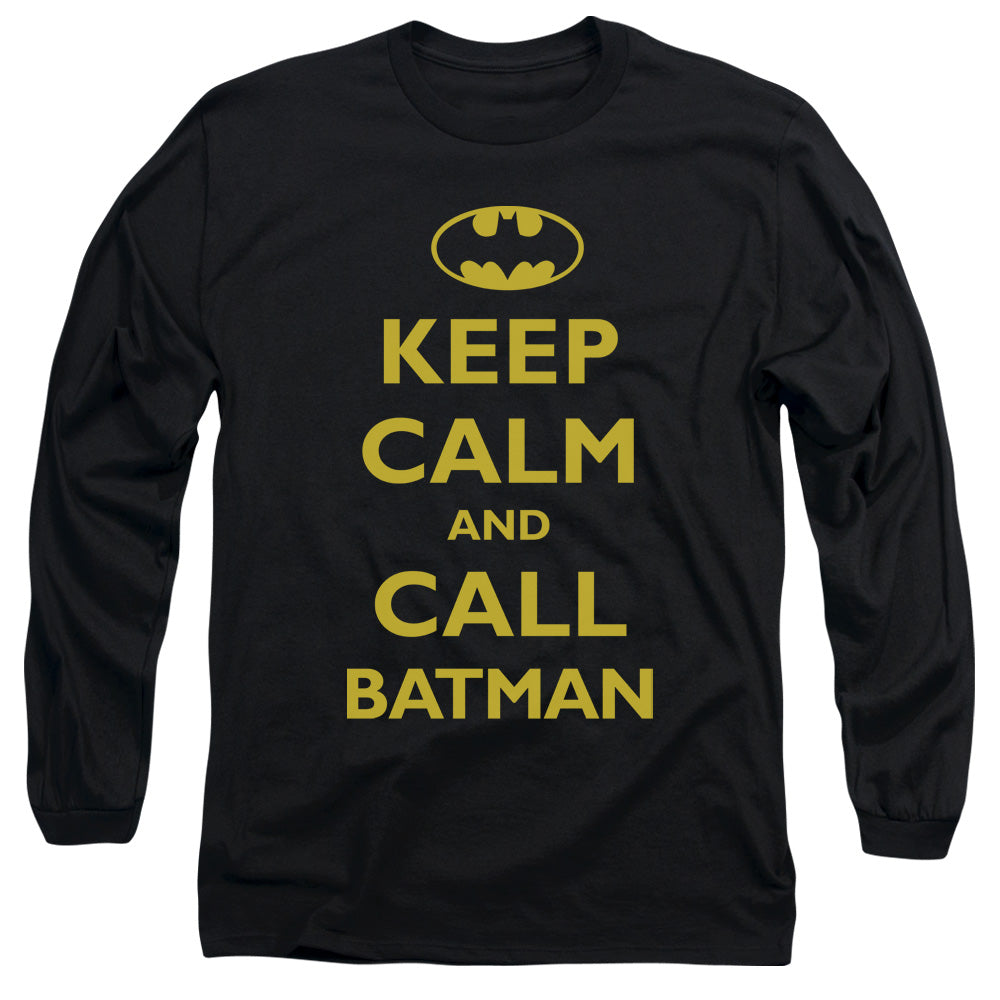 Batman Call Batman Mens Long Sleeve Shirt Black