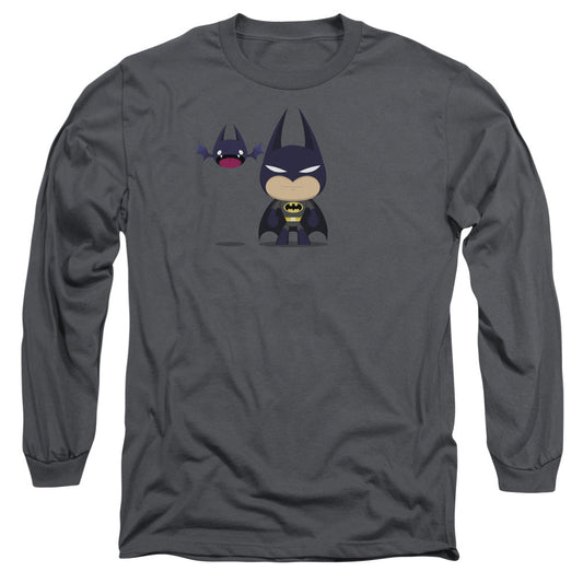 Batman Cute Batman Mens Long Sleeve Shirt Charcoal