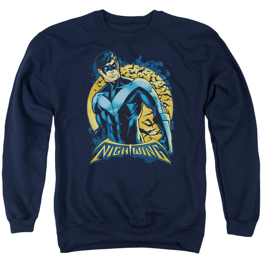 Batman Nightwing Moon Mens Crewneck Sweatshirt Navy
