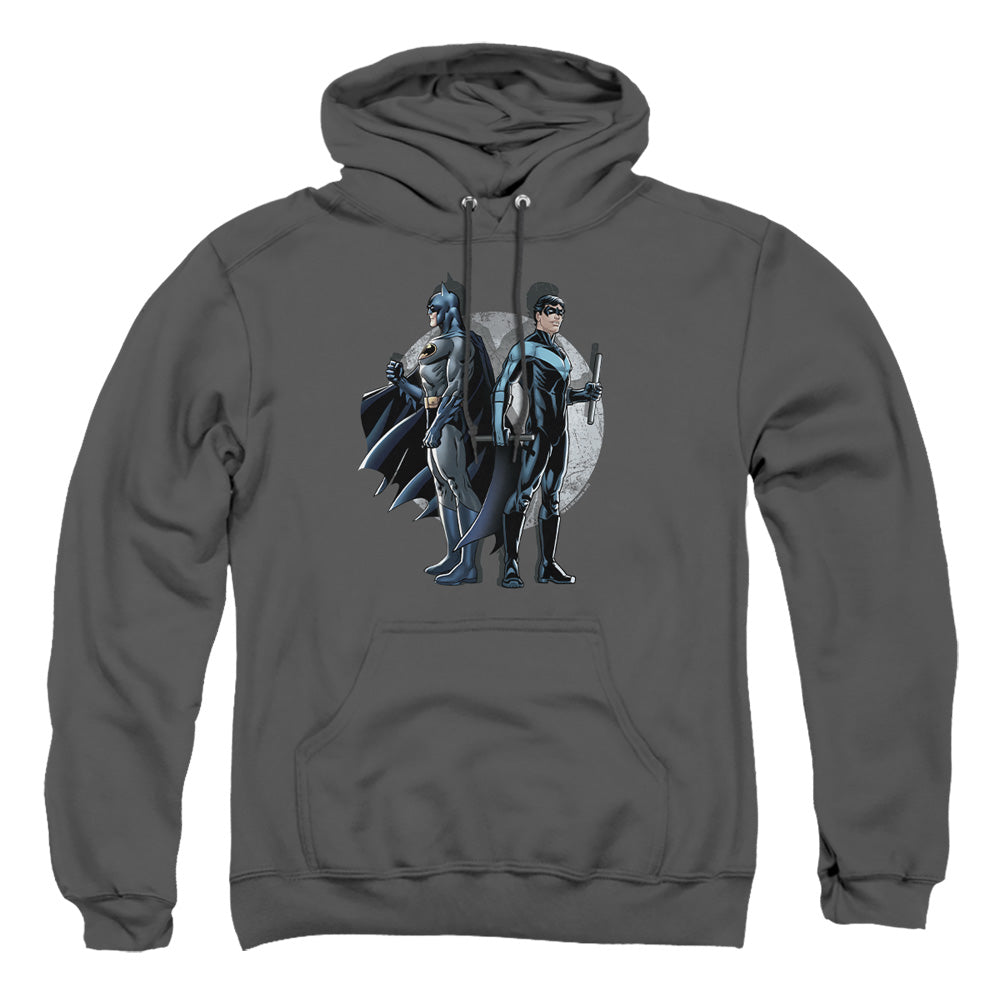 Batman Spotlight Mens Hoodie Charcoal