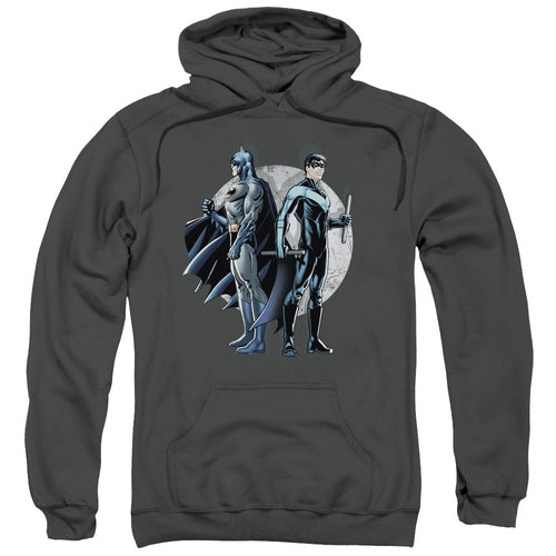 Batman Spotlight Mens Hoodie Charcoal
