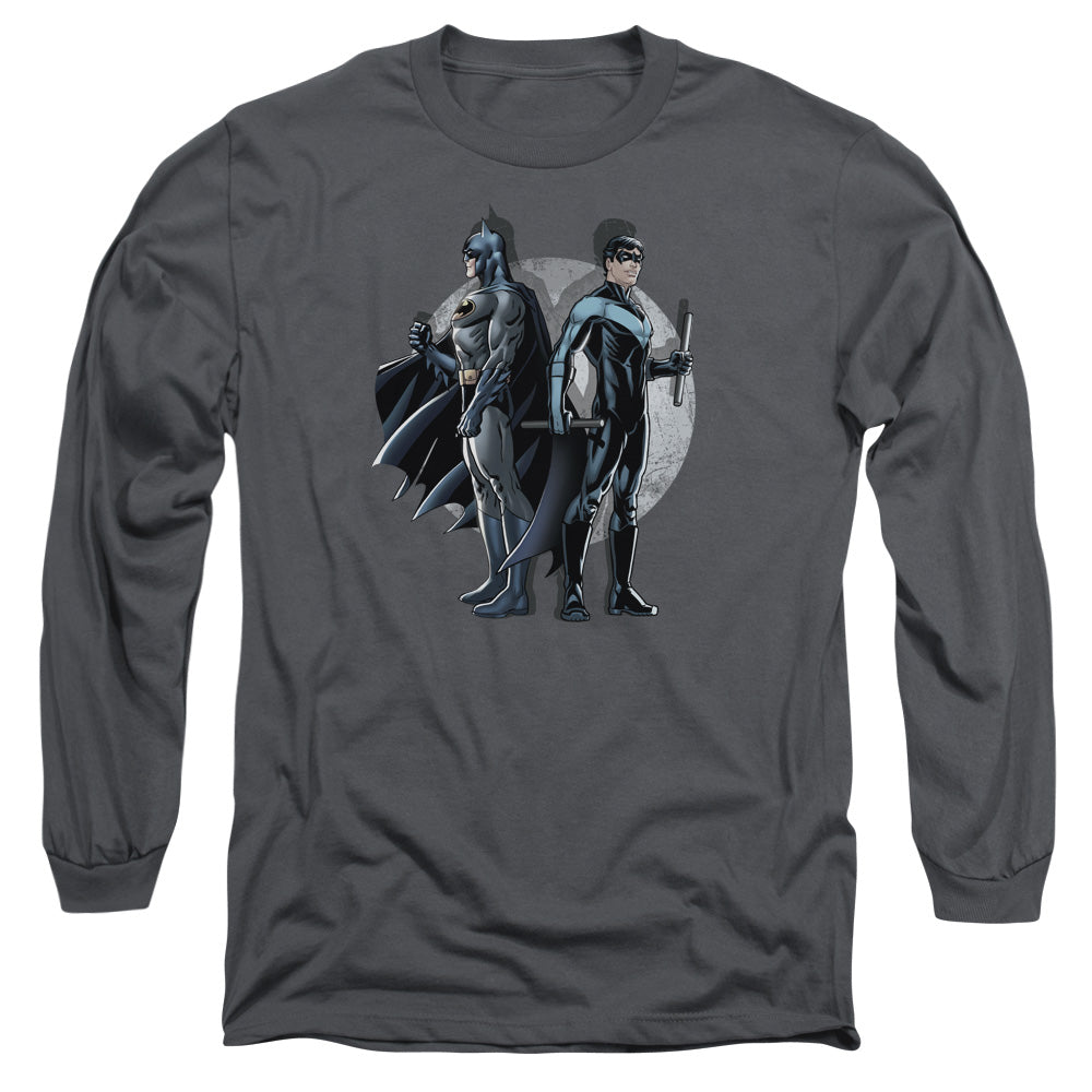 Batman Spotlight Mens Long Sleeve Shirt Charcoal