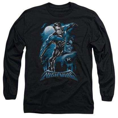 Batman All Grown Up Mens Long Sleeve Shirt Black