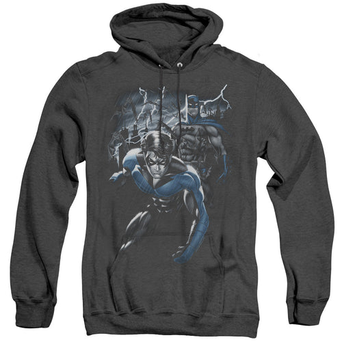 Batman Dynamic Duo Heather Mens Hoodie Black