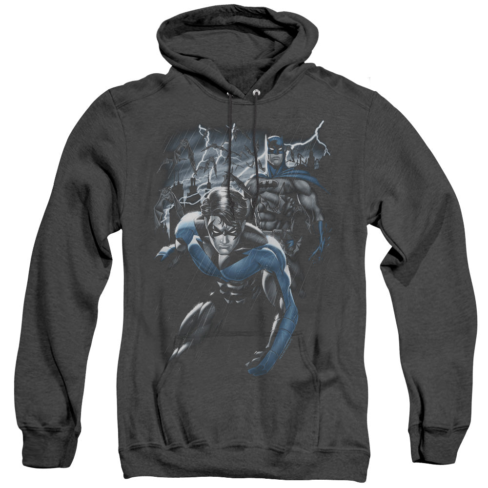 Batman Dynamic Duo Heather Mens Hoodie Black