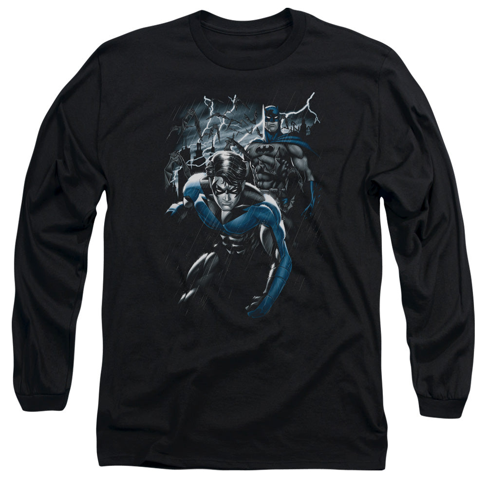 Batman Dynamic Duo Mens Long Sleeve Shirt Black