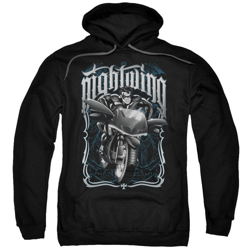 Batman Nightwing Biker Mens Hoodie Black