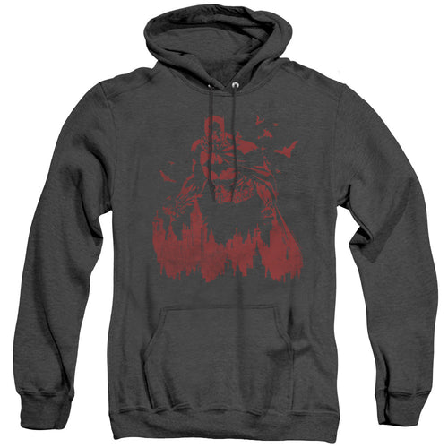 Batman Red Knight Heather Mens Hoodie Black