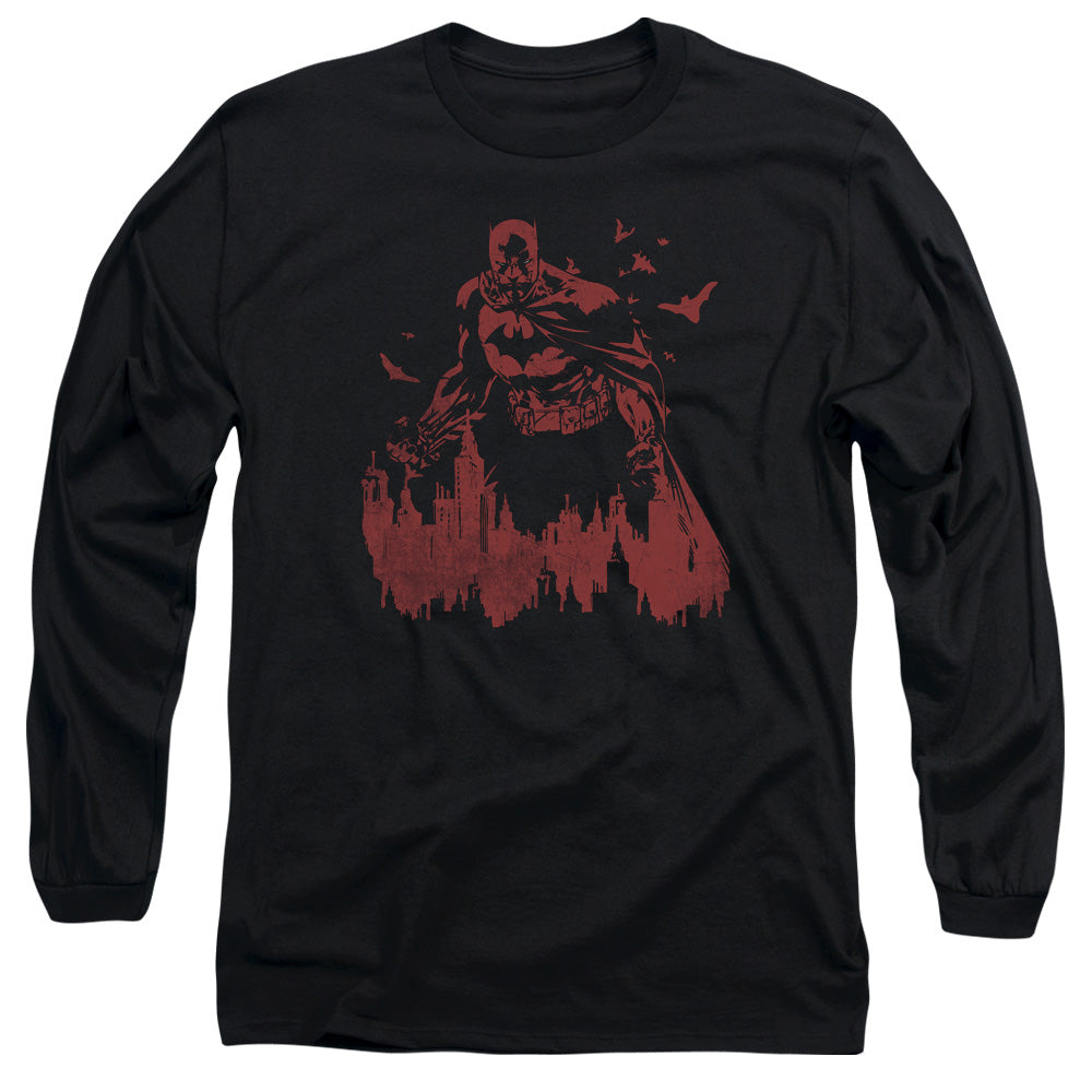 Batman Red Knight Mens Long Sleeve Shirt Black