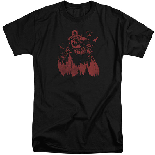 Batman Red Knight Mens Tall T Shirt Black