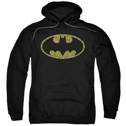 Batman Word Logo Mens Hoodie Black