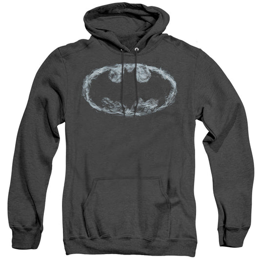 Batman Smoke Signal Heather Mens Hoodie Black