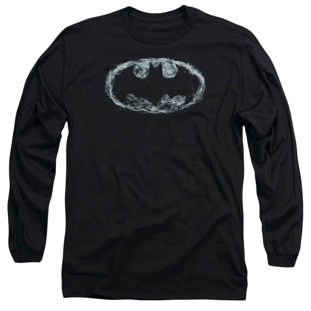 Batman Smoke Signal Mens Long Sleeve Shirt Black