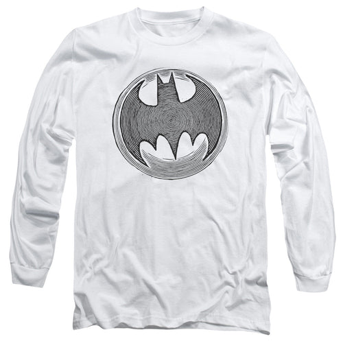 Batman Knight Knockout Mens Long Sleeve Shirt White