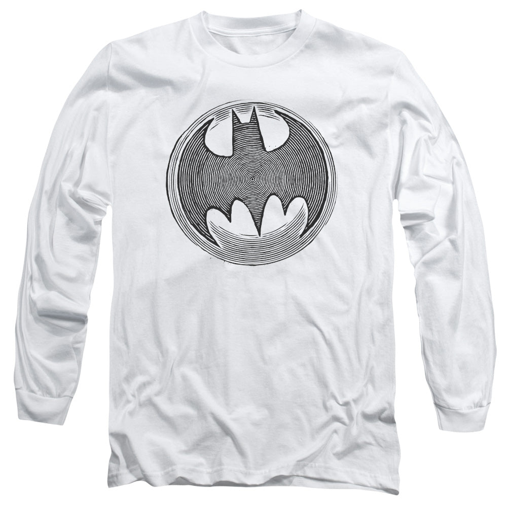 Batman Knight Knockout Mens Long Sleeve Shirt White