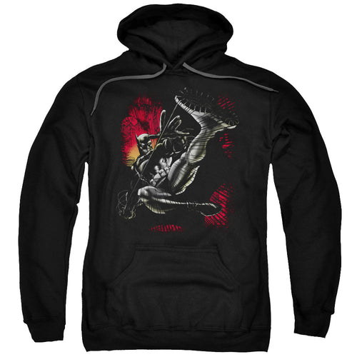 Batman Kick Swing Mens Hoodie Black