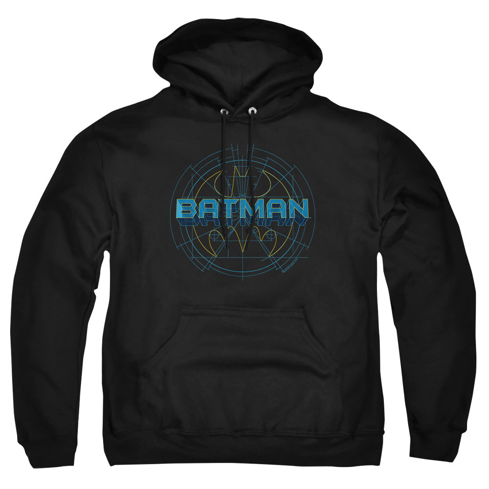 Batman Bat Tech Logo Mens Hoodie Black