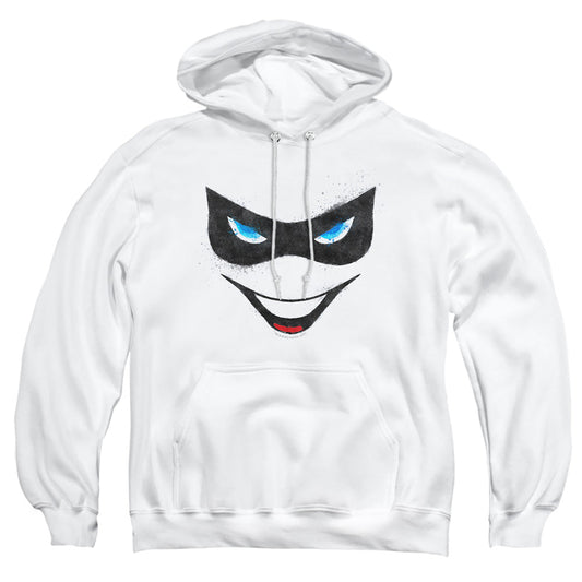 Batman Harley Face Mens Hoodie White