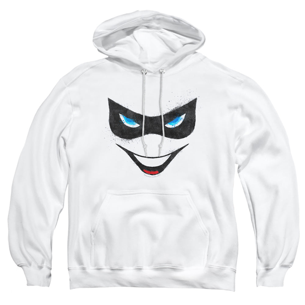 Batman Harley Face Mens Hoodie White